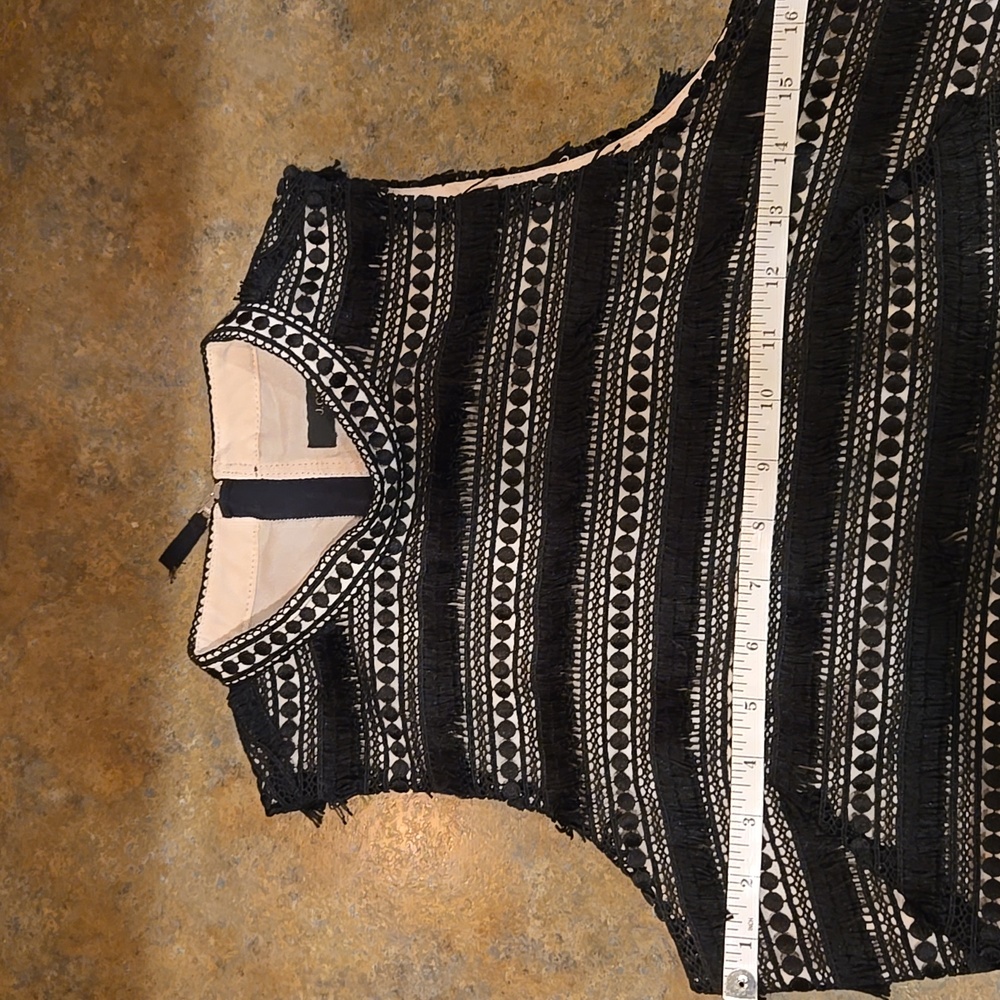 EUC Wms J. Crew Black Fringe Dress Size 2 - Picture 5 of 8